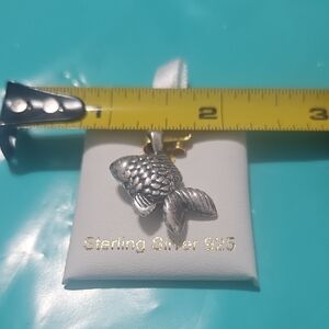 Sterling 925 Silver Fish Pendant